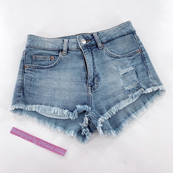 H&M light blue shorts district size 2 - Picture 1 of 8